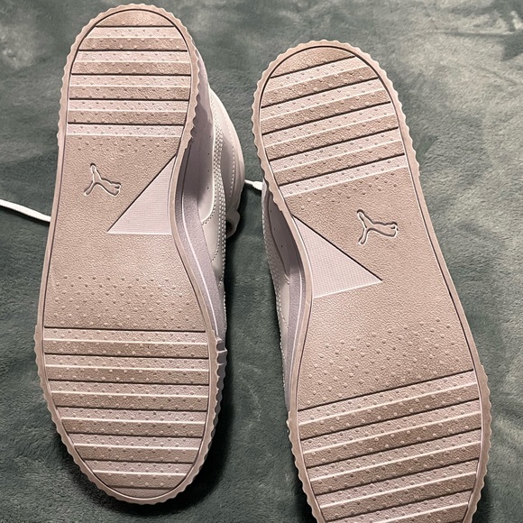 Puma White Lace-Up High-Tops - Picture 7 of 9